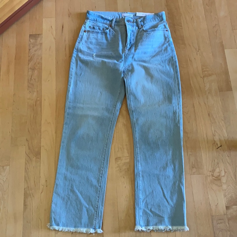 Loft High Rise Straight Crop Jeans